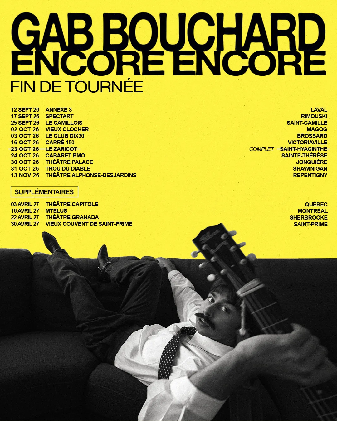 Affiche Encore Encore — fin de tournée