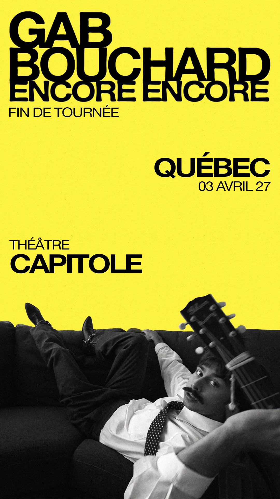 Affiche verticale Encore Encore — Québec